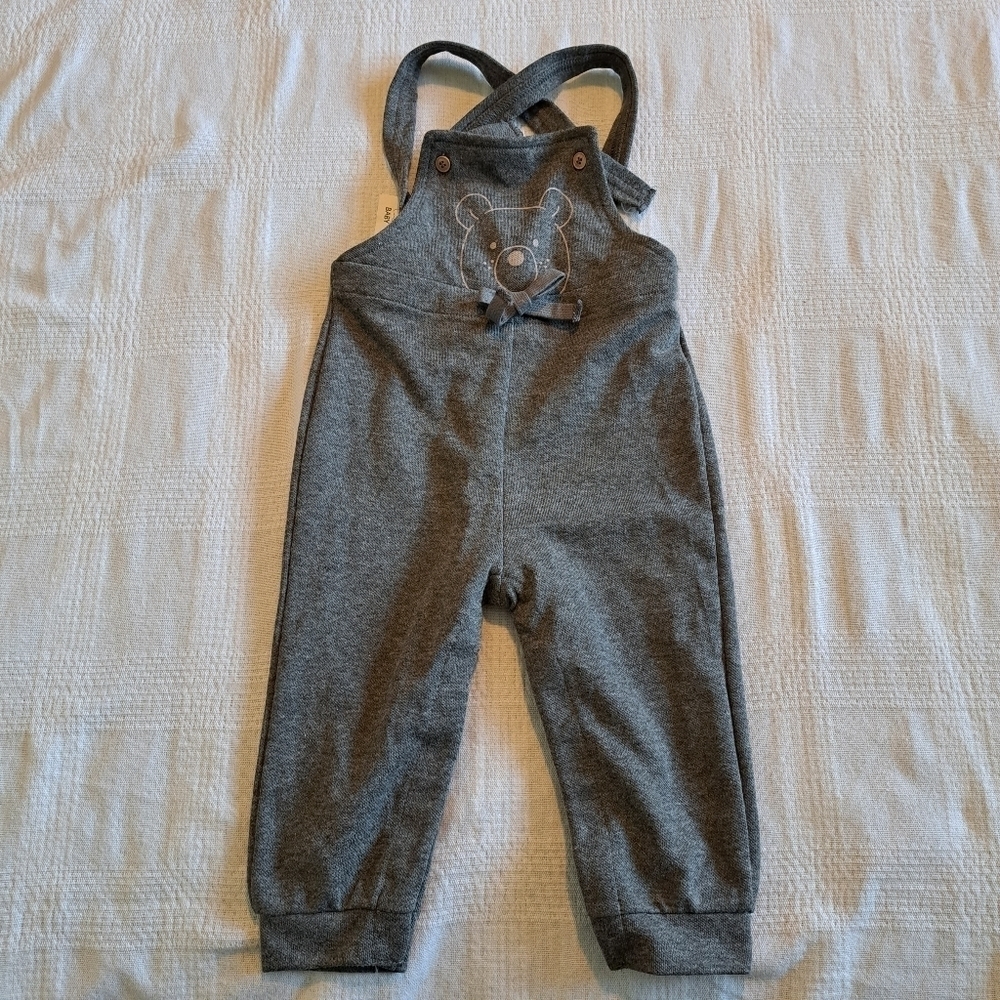 United Colors of Benetton boys 6-9 months gray dungarees overalls New